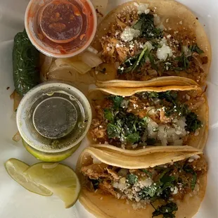 Pork carnitas street tacos