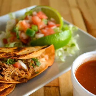 a plate of food on a table