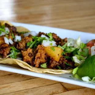 a plate of food on a table