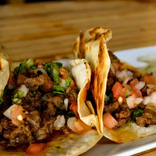 two tacos on a plate