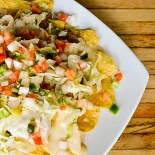 a plate of nachos
