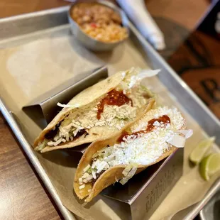 a tray of food