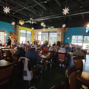 people sitting at tables