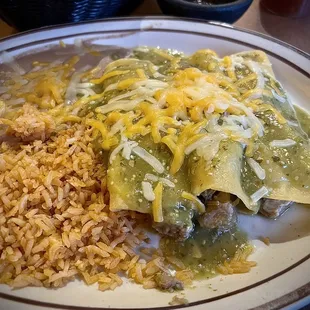 Chile Verde Enchiladas