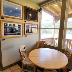 a table and four chairs