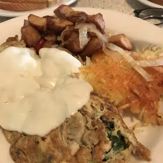 Blackened Chicken Omelette