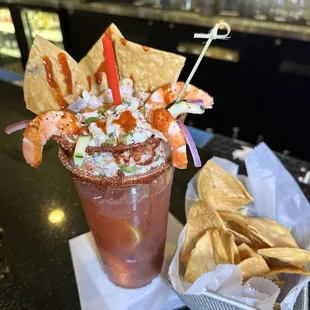 Micheviche , disfruta la mejor michelada con un ceviche de corona! Enjoy the best michelada with a fresh ceviche on top.