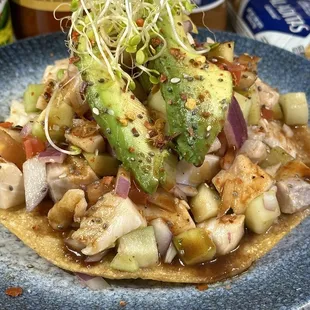 Tostada culichi ! Lista pa que te quite la cruda o pa empezar la fiesta!