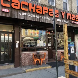 outside of a restaurant