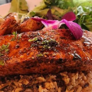 grilled fish, food