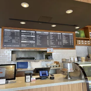 Menu and counter