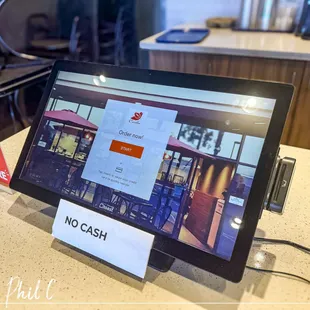 Ordering Kiosks - No Cash accepted