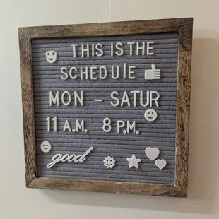 Hours and days