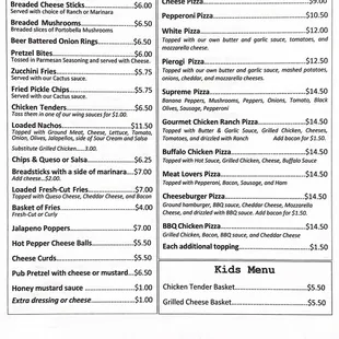 Updated Menu 2023