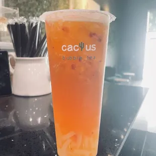 Strawberry peach fruit tea