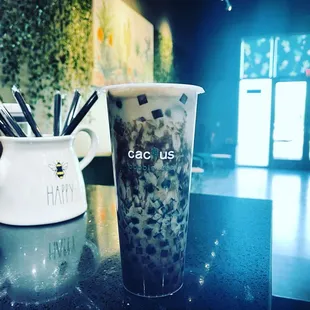 Dark brown sugar milk tea