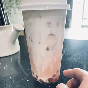 Rose milk tea