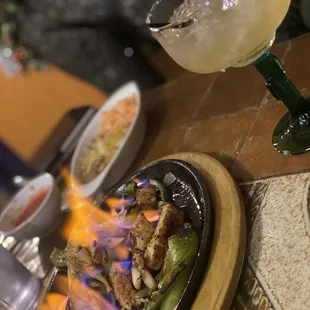 My wife is Handlin the fajitas!