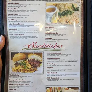 Sandwiches Menu