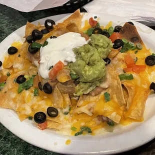 Smaller cheesy veggie nachos!