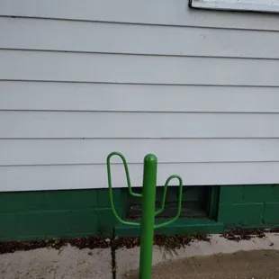 The bike racks.