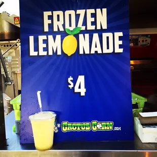 Refreshing frozen lemonade