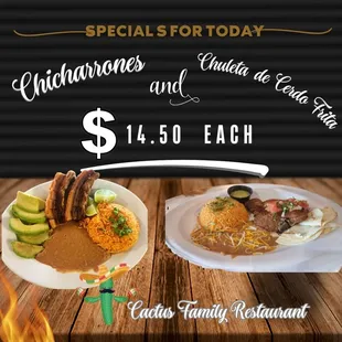 Friday and Saturday specials