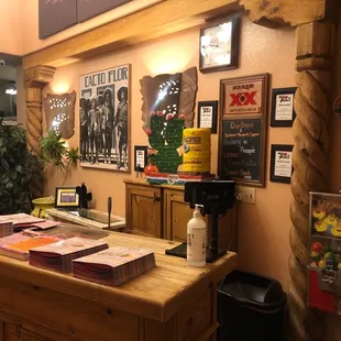 the front desk and counter