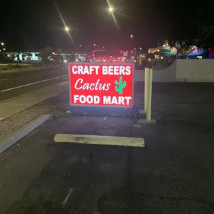 a neon sign for craft beers