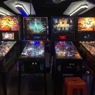Great assortment of pinball games