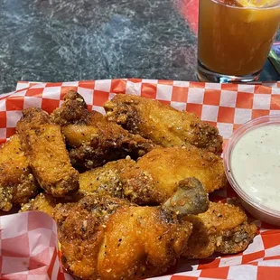 Garlic Parmesan Wings. Sooooo bomb!