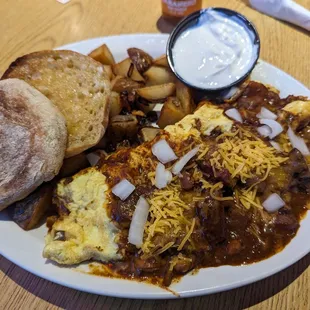 Chili Omelet for $16.