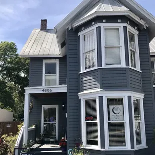 Front of the building.