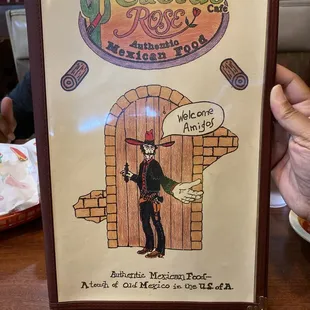 Menu cover