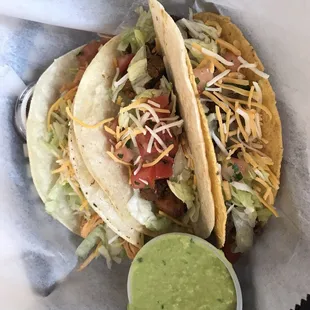 Taco Tuesday! Beef, pork, and chicken tacos for $1.25 each. Side of guacamole $1.50