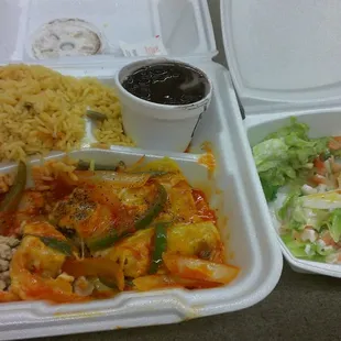 Chicken enchilada. Around 10 bucks with an Arizona drink. Yummy. Filling. What more can i ask for?