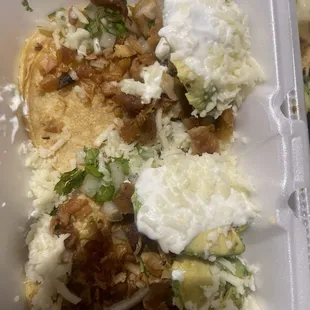 Worst Taco ever with weird looking chicken,  I couldn&apos;t even eat it. It&apos;s a waste of money