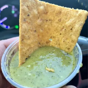 Just appreciation pic of their Salsa Verde  (fairly mild spice level)