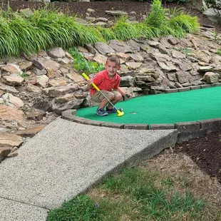 Mini Golf is so much fun at Caddie Shak! 2 courses to choose from!