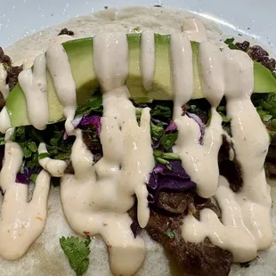 One of the specialty tacos, Korean Beef