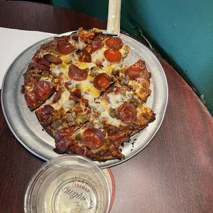 All meat pizza, small