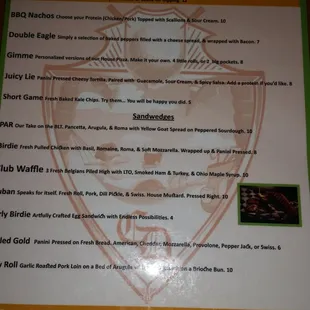 Come hungry. Great menu!