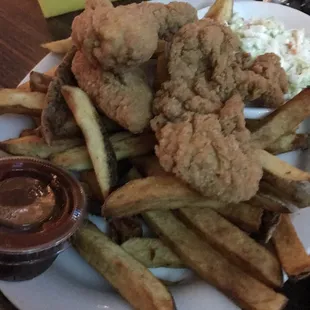 Chicken and fries
