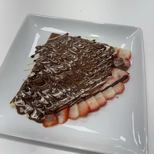 Belgian crepe with strawberries