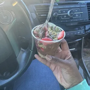 Dubai chocolate strawberry cup