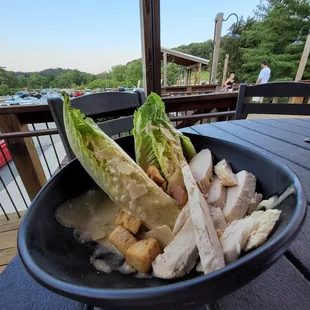 Caesar Wedge Salad with Chicken. Excellent. Just needed some Salt &amp; Pepper grinders on the table.