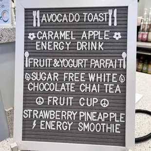 Specials menu October 2024