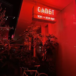 a bicycle parked outside