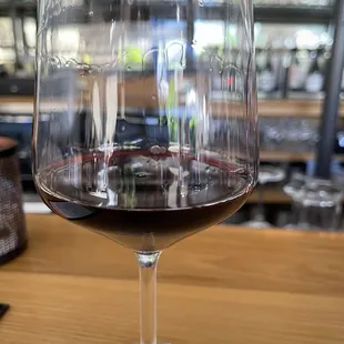 Some good red wines and champagne by the glass