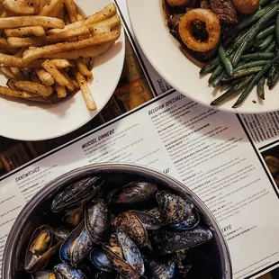 Mussels and Steak Tips